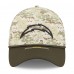 Бейсболка Los Angeles Chargers New Era Camo 2025 Salute to Service 39THIRTY