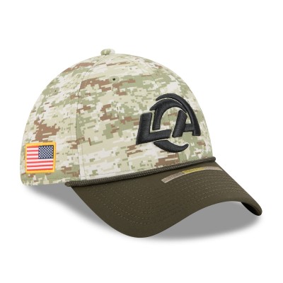 Бейсболка Los Angeles Rams New Era Camo 2025 Salute to Service 39THIRTY
