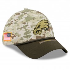 Бейсболка Philadelphia Eagles New Era Camo 2025 Salute to Service 39THIRTY