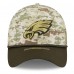 Бейсболка Philadelphia Eagles New Era Camo 2025 Salute to Service 39THIRTY