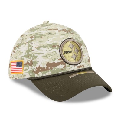 Бейсболка Pittsburgh Steelers New Era Camo 2025 Salute to Service 39THIRTY