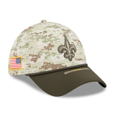 Бейсболка New Orleans Saints New Era Camo 2025 Salute to Service 39THIRTY