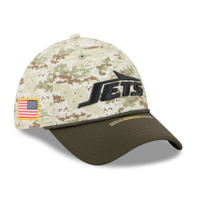 Бейсболка New York Jets New Era Camo 2025 Salute to Service 39THIRTY