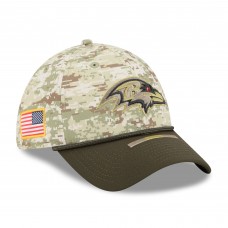 Бейсболка Baltimore Ravens New Era Camo 2025 Salute to Service 39THIRTY