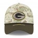Бейсболка Green Bay Packers New Era Camo 2025 Salute to Service 39THIRTY