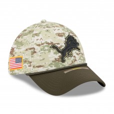 Бейсболка Detroit Lions New Era Camo 2025 Salute to Service 39THIRTY