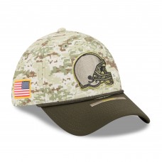 Бейсболка Cleveland Browns New Era Camo 2025 Salute to Service 39THIRTY