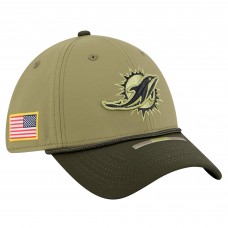 Бейсболка Miami Dolphins New Era Green 2025 Salute to Service 39THIRTY