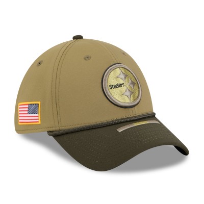 Бейсболка Pittsburgh Steelers New Era Green 2025 Salute to Service 39THIRTY