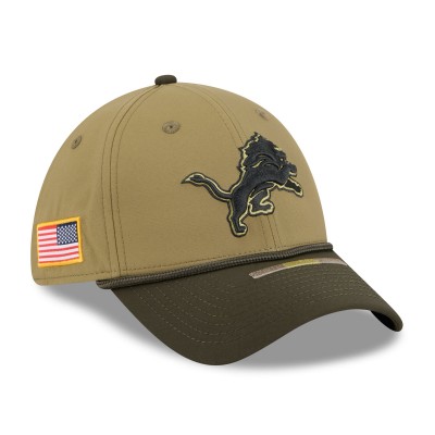Бейсболка Detroit Lions New Era Green 2025 Salute to Service 39THIRTY