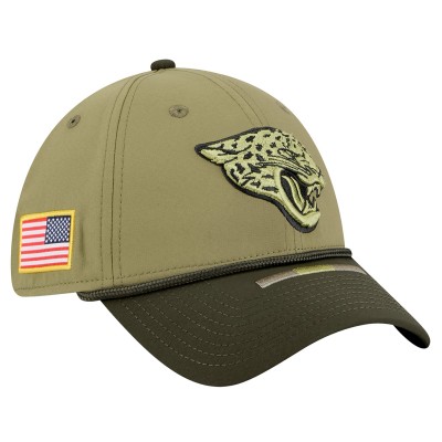 Бейсболка Jacksonville Jaguars New Era Green 2025 Salute to Service 39THIRTY