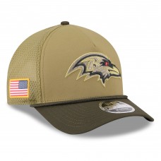 Бейсболка Baltimore Ravens New Era Green 2025 Salute to Service 9FORTY A-Frame M-Crown