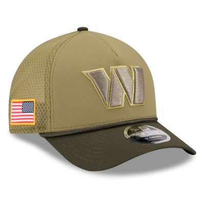Бейсболка Washington Commanders New Era Green 2025 Salute to Service 9FORTY A-Frame M-Crown
