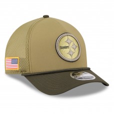 Бейсболка Pittsburgh Steelers New Era Green 2025 Salute to Service 9FORTY A-Frame M-Crown