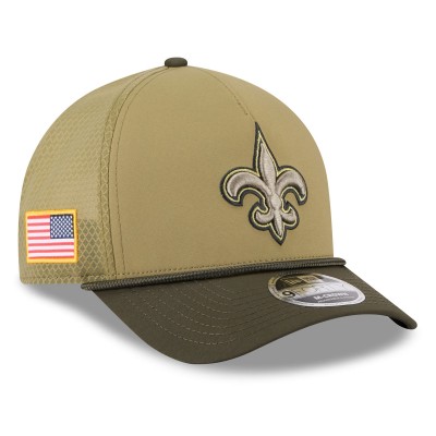 Бейсболка New Orleans Saints New Era Green 2025 Salute to Service 9FORTY A-Frame M-Crown