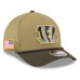 Бейсболка Cincinnati Bengals New Era Green 2025 Salute to Service 9FORTY A-Frame M-Crown