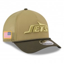 Бейсболка New York Jets New Era Green 2025 Salute to Service 9FORTY A-Frame M-Crown