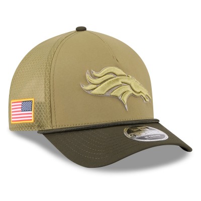 Бейсболка Denver Broncos New Era Green 2025 Salute to Service 9FORTY A-Frame M-Crown