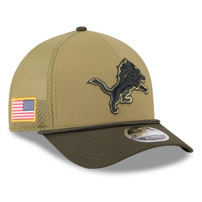 Бейсболка Detroit Lions New Era Green 2025 Salute to Service 9FORTY A-Frame M-Crown