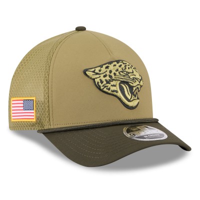 Бейсболка Jacksonville Jaguars New Era Green 2025 Salute to Service 9FORTY A-Frame M-Crown