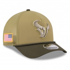 Бейсболка Houston Texans New Era Green 2025 Salute to Service 9FORTY A-Frame M-Crown