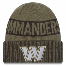 Washington Commanders New Era Dark Green 2025 Salute to Service Cuffed Knit Hat