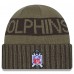 Miami Dolphins New Era Dark Green 2025 Salute to Service Cuffed Knit Hat