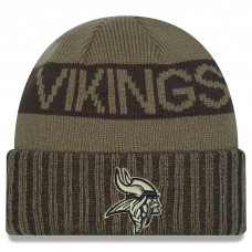 Minnesota Vikings New Era Dark Green 2025 Salute to Service Cuffed Knit Hat Minnesota Vikings New Era Dark Green 2025 Salute to Service Cuffed Knit Hat
