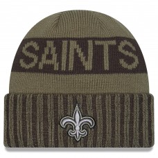 New Orleans Saints New Era Dark Green 2025 Salute to Service Cuffed Knit Hat