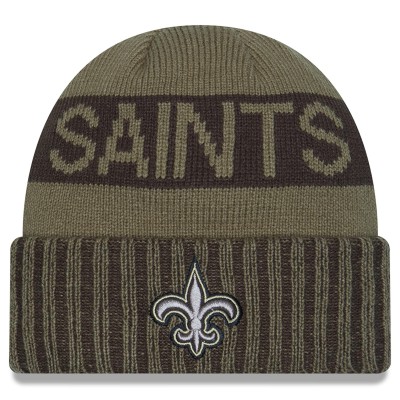 New Orleans Saints New Era Dark Green 2025 Salute to Service Cuffed Knit Hat