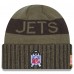New York Jets New Era Dark Green 2025 Salute to Service Cuffed Knit Hat