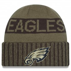 Philadelphia Eagles New Era Dark Green 2025 Salute to Service Cuffed Knit Hat