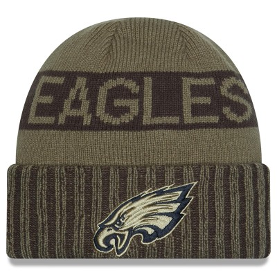 Philadelphia Eagles New Era Dark Green 2025 Salute to Service Cuffed Knit Hat