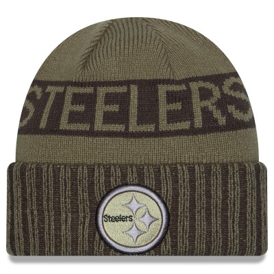 Pittsburgh Steelers New Era Dark Green 2025 Salute to Service Cuffed Knit Hat