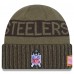 Pittsburgh Steelers New Era Dark Green 2025 Salute to Service Cuffed Knit Hat
