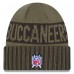 Tampa Bay Buccaneers New Era Dark Green 2025 Salute to Service Cuffed Knit Hat