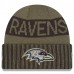 Baltimore Ravens New Era Dark Green 2025 Salute to Service Cuffed Knit Hat
