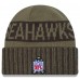 Seattle Seahawks New Era Dark Green 2025 Salute to Service Cuffed Knit Hat