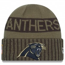 Carolina Panthers New Era Dark Green 2025 Salute to Service Cuffed Knit Hat