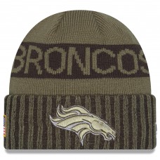 Denver Broncos New Era Dark Green 2025 Salute to Service Cuffed Knit Hat