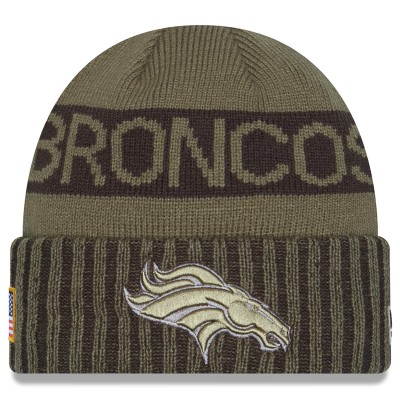 Denver Broncos New Era Dark Green 2025 Salute to Service Cuffed Knit Hat