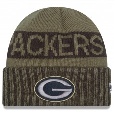 Green Bay Packers New Era Dark Green 2025 Salute to Service Cuffed Knit Hat