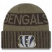 Cincinnati Bengals New Era Dark Green 2025 Salute to Service Cuffed Knit Hat