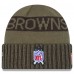 Cleveland Browns New Era Dark Green 2025 Salute to Service Cuffed Knit Hat