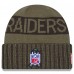 Las Vegas Raiders New Era Dark Green 2025 Salute to Service Cuffed Knit Hat