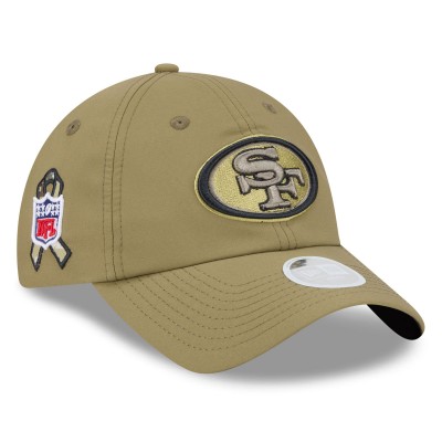 Бейсболка женская San Francisco 49ers New Era Green 2025 Salute to Service Pony Tail