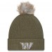 Шапка с помпоном женская Washington Commanders New Era Dark Green 2025 Salute to Service
