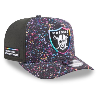 Бейсболка Las Vegas Raiders New Era Black 2025 NFL Crucial Catch A-Frame 9FIFTY Snapback
