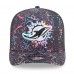 Бейсболка Miami Dolphins New Era Black 2025 NFL Crucial Catch A-Frame 9FIFTY Snapback