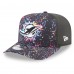Бейсболка Miami Dolphins New Era Black 2025 NFL Crucial Catch A-Frame 9FIFTY Snapback